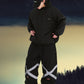 BSRABBIT ORIGINAL POT-X REFLECTIVE WIDE JOGGER PANTS BLACK BSR2425FWPT083