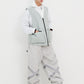 BSRABBIT ORIGINAL POT-X REFLECTIVE WIDE TRACK PANTS GRAY BSR2425FWPT087