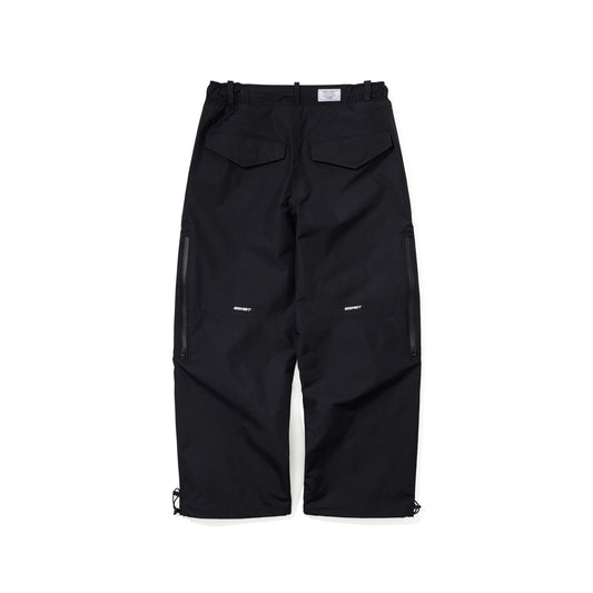 BSR2526FWPT001 SPECIAL SEAM SEALING WIDE VENTILATION PANTS INK SPLATTER BLACK