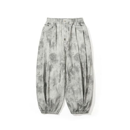 BSR2526FWPT008 DSXBS SIDE ZIP 3L NEW SUPER WIDE VENTILATION JOGGER PANTS RIP STOP WHITE GRAY