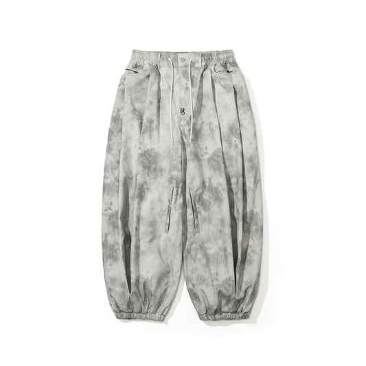 BSR2526FWPT008 DSXBS SIDE ZIP 3L NEW SUPER WIDE VENTILATION JOGGER PANTS RIP STOP WHITE GRAY