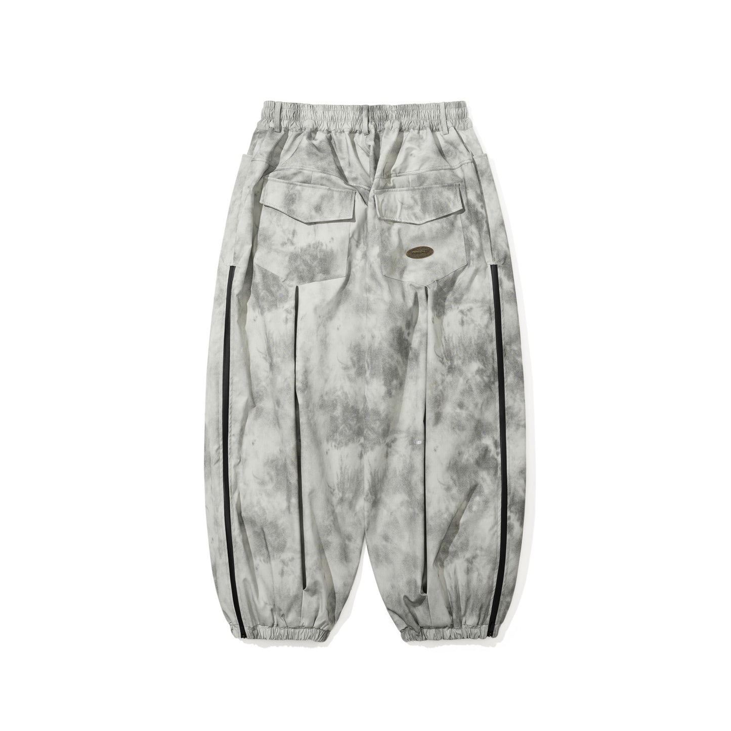 BSR2526FWPT008 DSXBS SIDE ZIP 3L NEW SUPER WIDE VENTILATION JOGGER PANTS RIP STOP WHITE GRAY