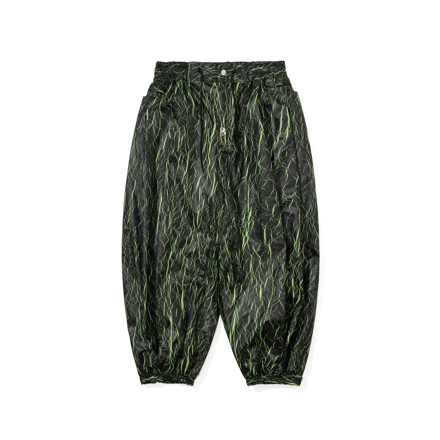BSR2526FWPT012 DSXBS SIDE ZIP 3L NEW SUPER WIDE VENTILATION JOGGER PANTS BLACK GREEN