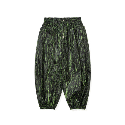 BSR2526FWPT012 DSXBS SIDE ZIP 3L NEW SUPER WIDE VENTILATION JOGGER PANTS BLACK GREEN