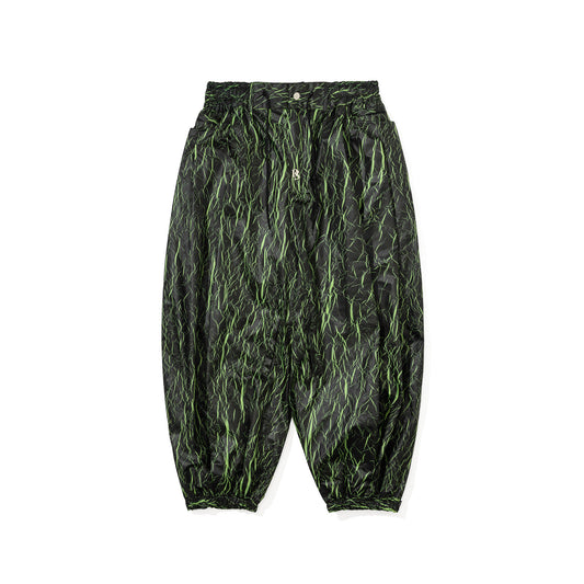 BSR2526FWPT012 DSXBS SIDE ZIP 3L NEW SUPER WIDE VENTILATION JOGGER PANTS BLACK GREEN
