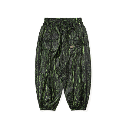 BSR2526FWPT012 DSXBS SIDE ZIP 3L NEW SUPER WIDE VENTILATION JOGGER PANTS BLACK GREEN