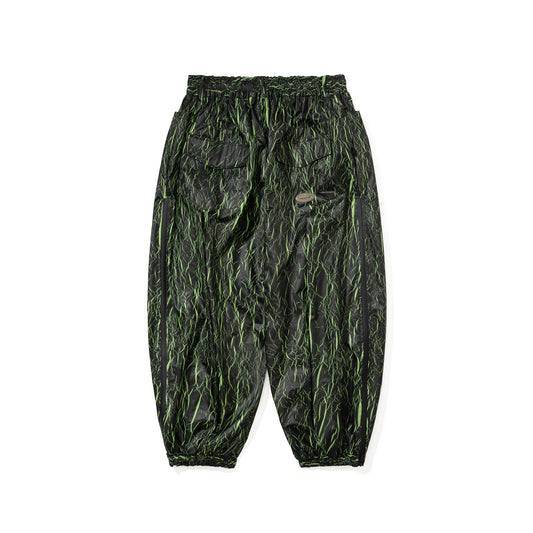 BSR2526FWPT012 DSXBS SIDE ZIP 3L NEW SUPER WIDE VENTILATION JOGGER PANTS BLACK GREEN