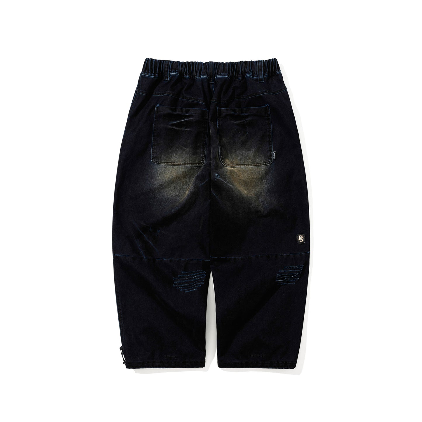 BSR2526FWPT014　DSXBS SUPER WIDE PINTUCK WAX REAL DENIM PANTS WORN MIDNIGHT DENIM