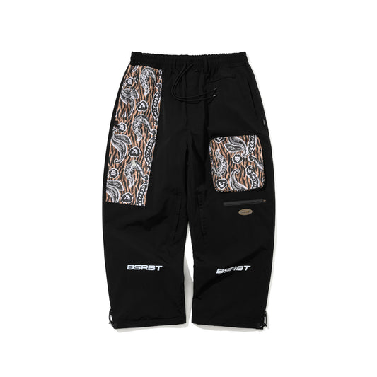 BSR2526FWPT020 3D ZIPPER POCKET SUPER WIDE VENTILATION PANTS BLACK