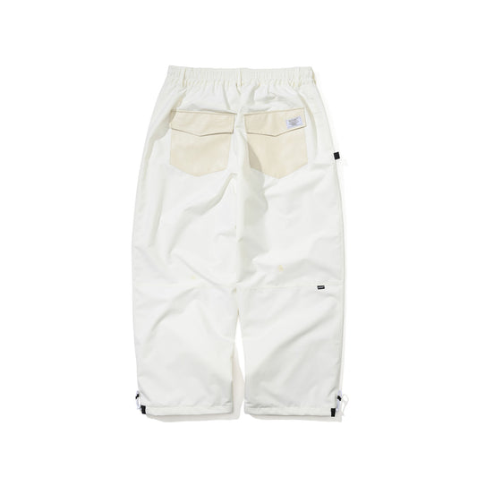 BSR2526FWPT027 VERTICAL APPLIQUE SUPER WIDE VENTILATION PANTS IVORY