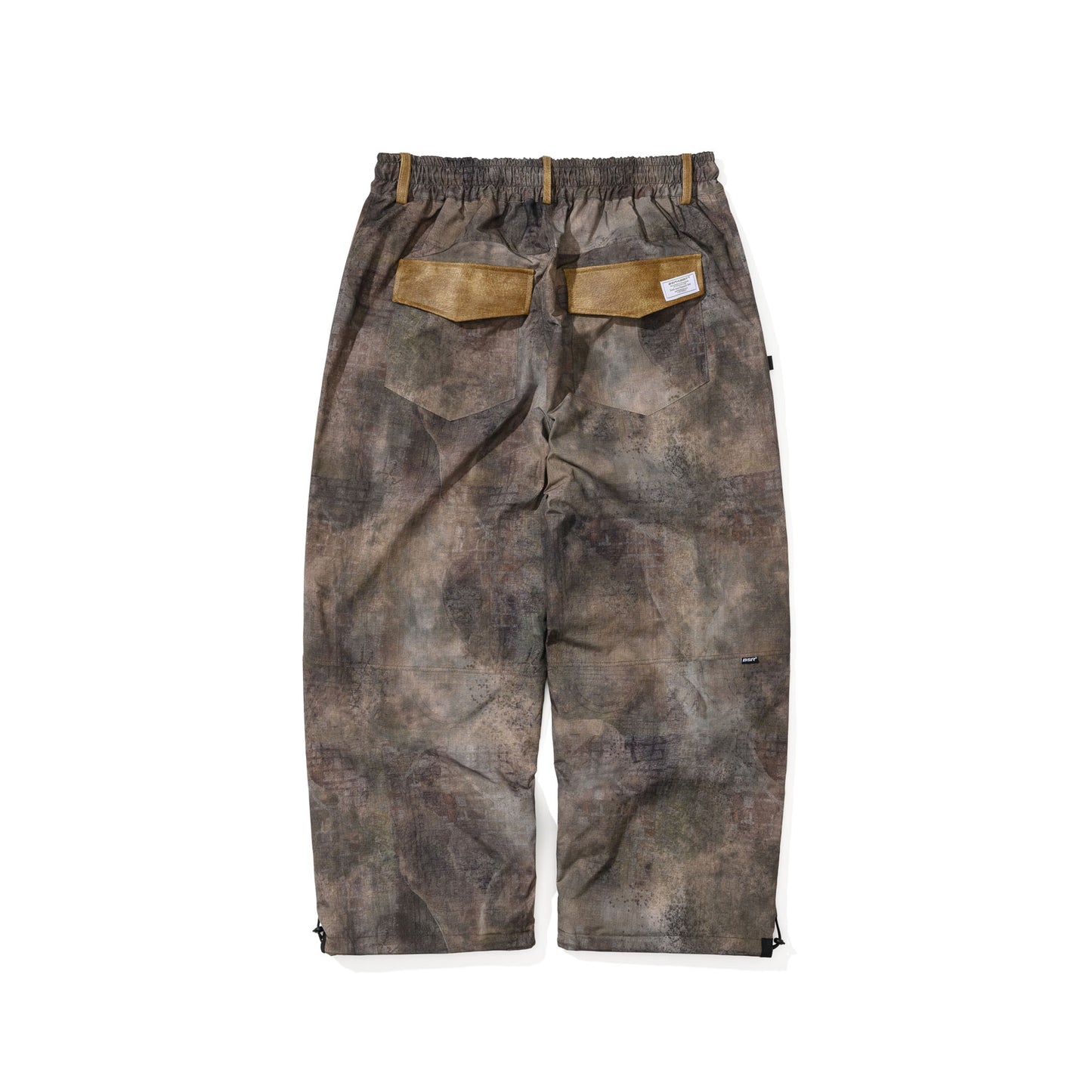 BSR2526FWPT028 VERTICAL APPLIQUE SUPER WIDE VENTILATION PANTS WOOD BROWN