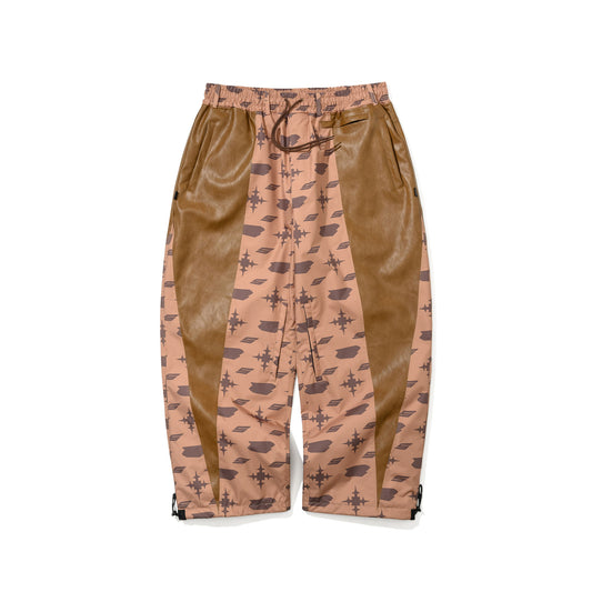 BSR2526FWPT029 JS CUT PANEL SUPER WIDE VENTILATION PANTS BROWN