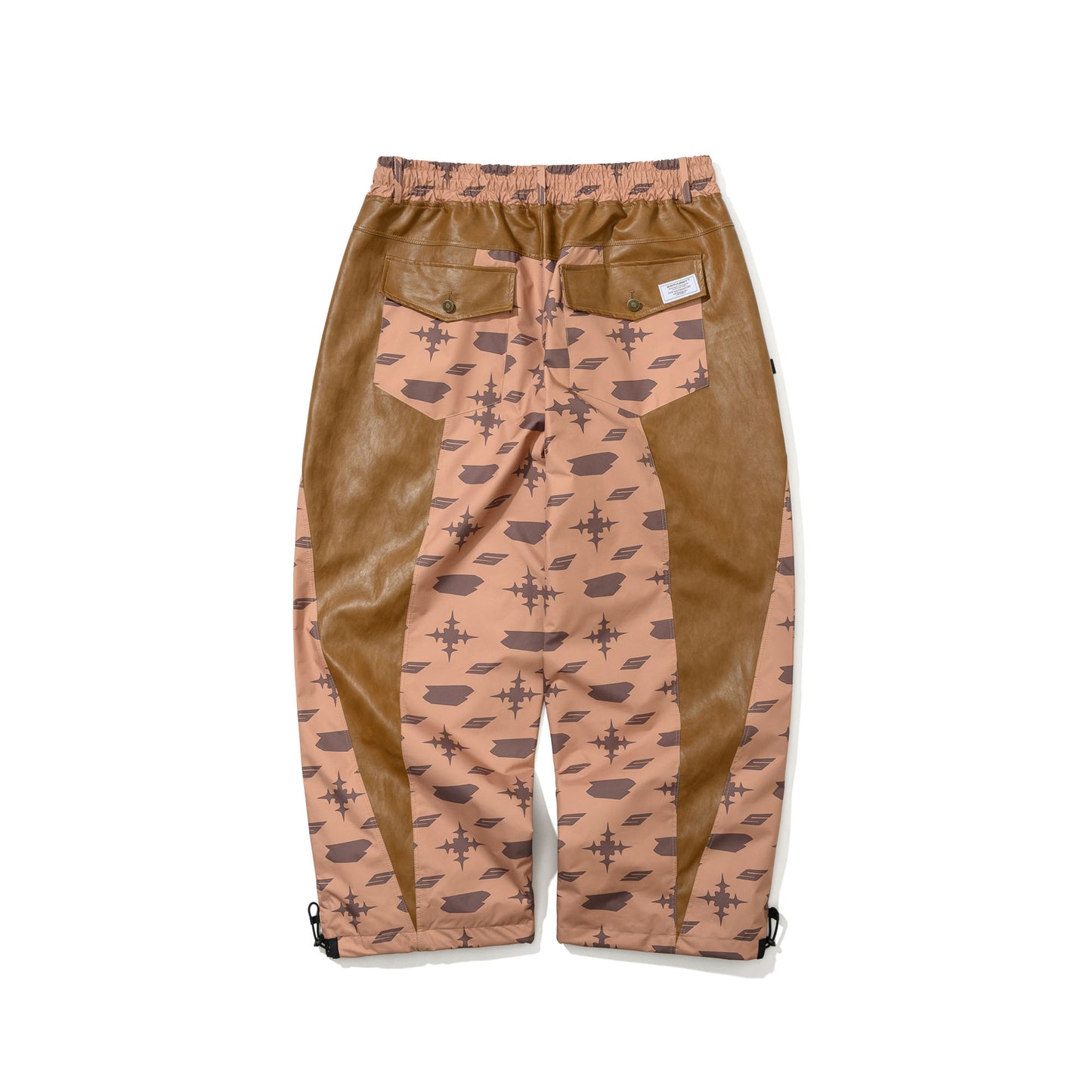 BSR2526FWPT029 JS CUT PANEL SUPER WIDE VENTILATION PANTS BROWN