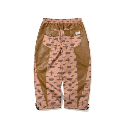 BSR2526FWPT029 JS CUT PANEL SUPER WIDE VENTILATION PANTS BROWN