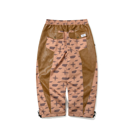 BSR2526FWPT029 JS CUT PANEL SUPER WIDE VENTILATION PANTS BROWN