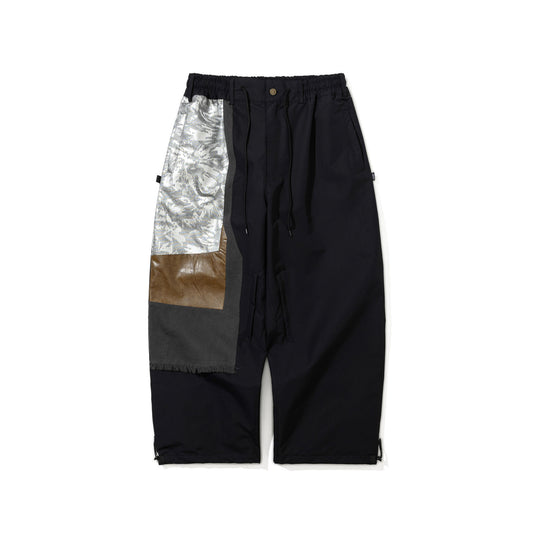 BSR2526FWPT030 AGED CONTRAST SUPER WIDE VENTILATION PANTS BLACK