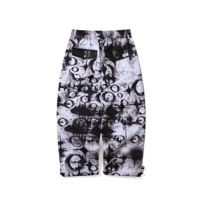BSR2526FWPT031 LUNAR STAR SUPER WIDE VENTILATION PANTS SPRAYED WHITE
