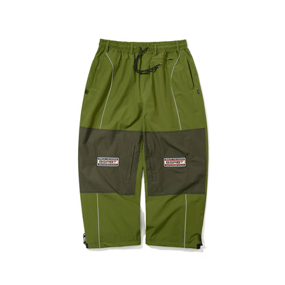 BSR2526FWPT035 PATCHED UTILITY SUPER WIDE VENTILATION PANTS GREEN