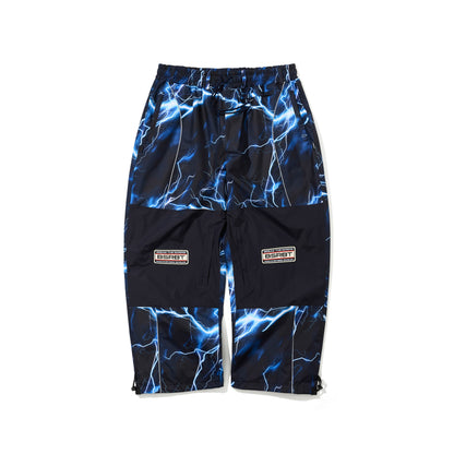 BSR2526FWPT038 PATCHED UTILITY SUPER WIDE VENTILATION PANTS DARK NAVY / THUNDER BLUE