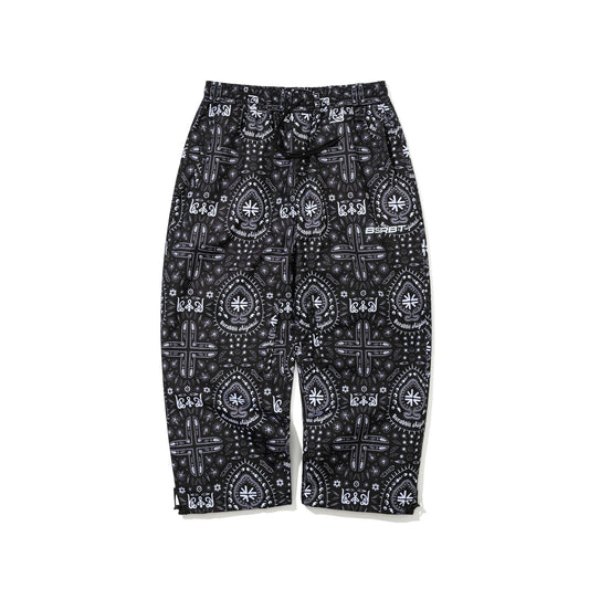 BSR2526FWPT042 ARTISTIC SUPER WIDE VENTILATION PANTS PAISLEY BLACK