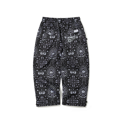 BSR2526FWPT042 ARTISTIC SUPER WIDE VENTILATION PANTS PAISLEY BLACK
