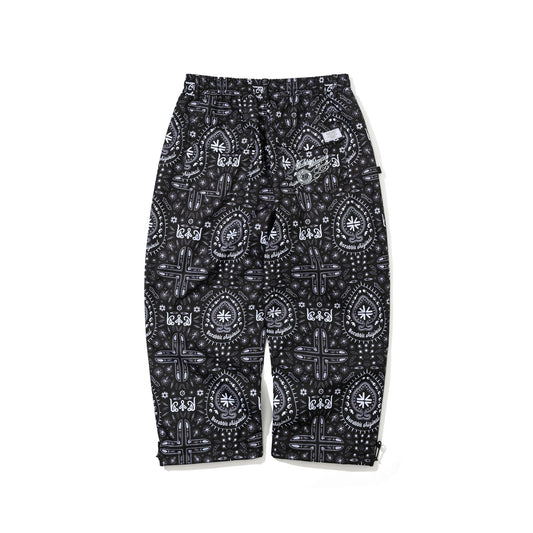 BSR2526FWPT042 ARTISTIC SUPER WIDE VENTILATION PANTS PAISLEY BLACK
