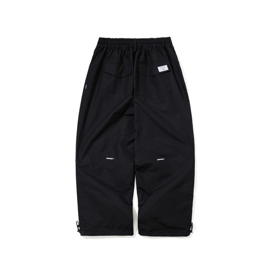 BSR2526FWPT046 VERTICAL PRINT SUPER WIDE VENTILATION PANTS BLACK