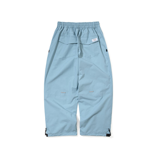 BSR2526FWPT047 VERTICAL PRINT SUPER WIDE VENTILATION PANTS ASH BLUE