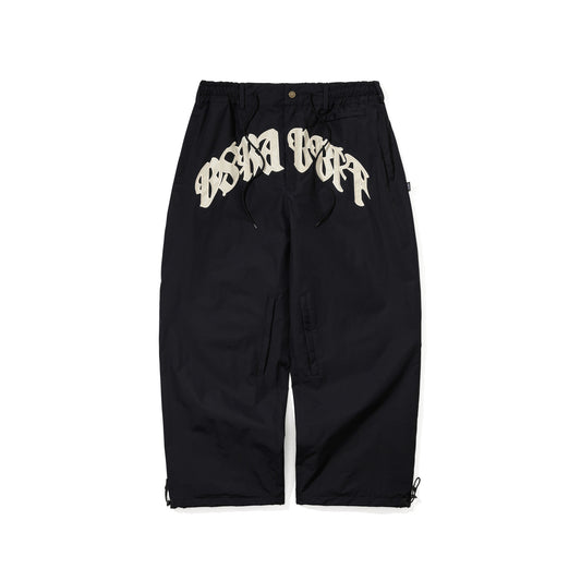 BSR2526FWPT048 ARC LOGO SUPER WIDE VENTILATION PANTS BLACK