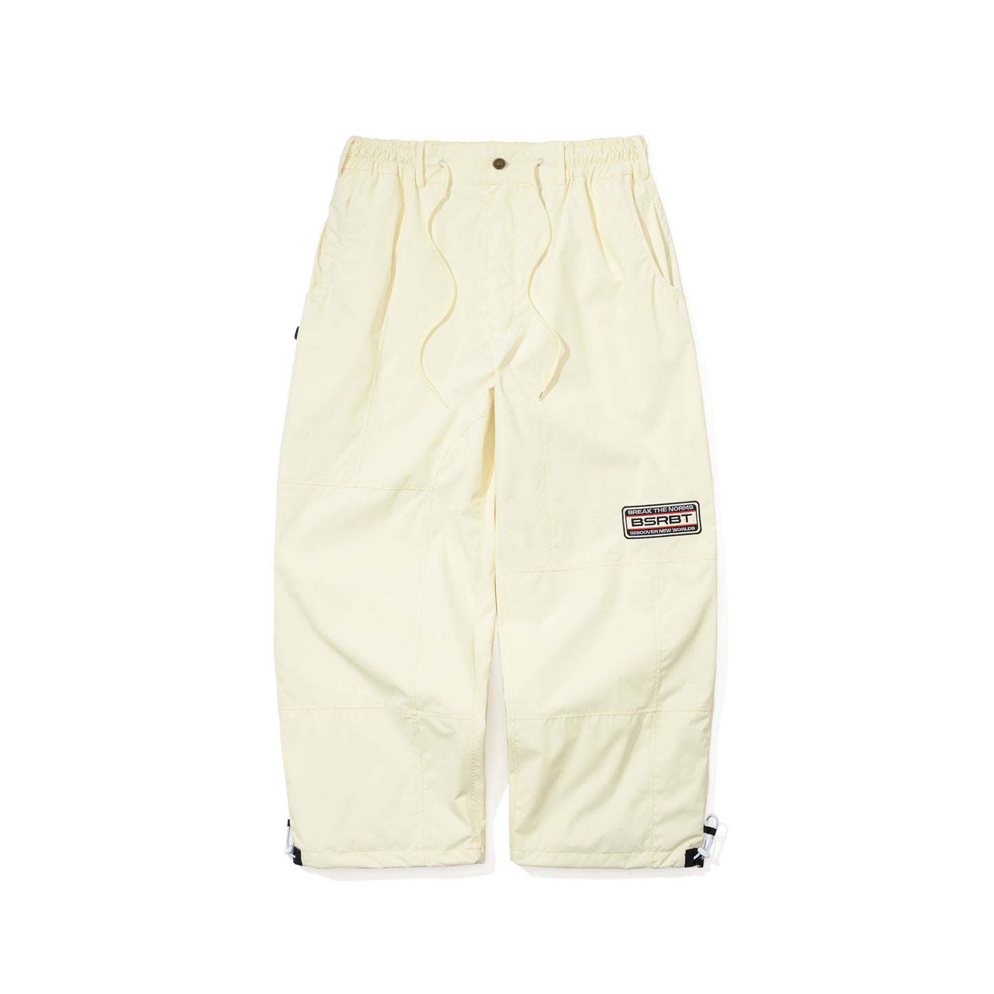 BSR2526FWPT052 CLEAN CUT PATCH SUPER WIDE PANTS CREAM