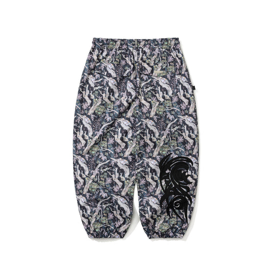 BSR2526FWPT056 BSRB KR JAGAE ART SUPER WIDE VENTILATION JOGGER PANTS GREEN