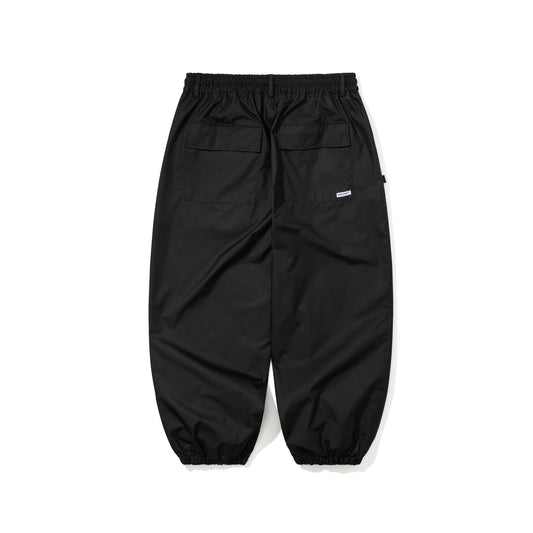 BSR2526FWPT057 DUAL TONE SUPER WIDE JOGGER PANTS BLACK