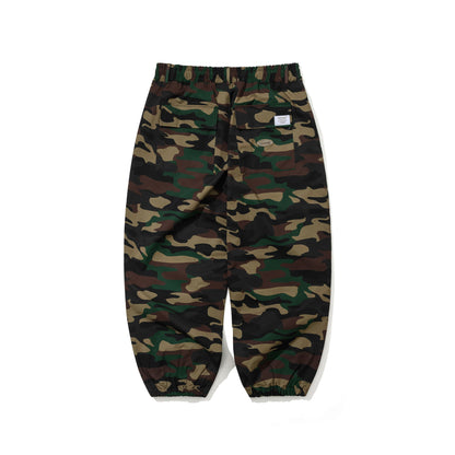 BSR2526FWPT059 ALWAYS ON SUPER WIDE JOGGER PANTS WOODLAND CAMO