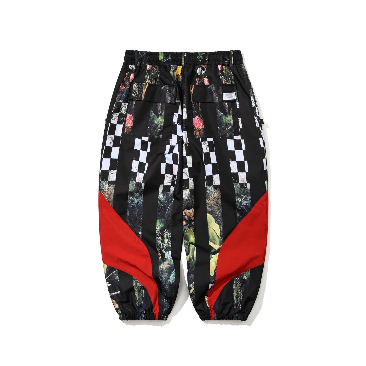 BSR2526FWPT069 BSRBT SPORTY SUPER WIDE JOGGER PANTS CHECKERED BLOOM