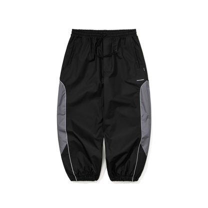 BSR2526FWPT070 LIGHT WEIGHT REFLECTIVE LINE SUPER WIDE JOGGER PANTS BLACK