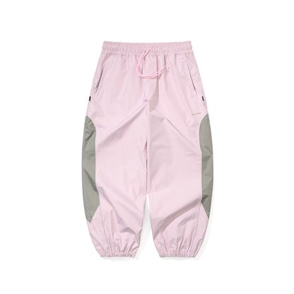 BSR2526FWPT071 LIGHT WEIGHT REFLECTIVE LINE SUPER WIDE JOGGER PANTS BABY PINK