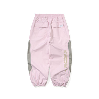BSR2526FWPT071 LIGHT WEIGHT REFLECTIVE LINE SUPER WIDE JOGGER PANTS BABY PINK