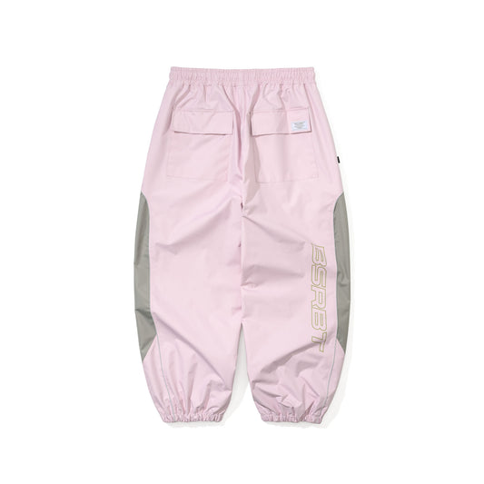 BSR2526FWPT071 LIGHT WEIGHT REFLECTIVE LINE SUPER WIDE JOGGER PANTS BABY PINK