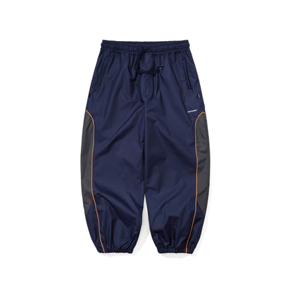 BSR2526FWPT072 LIGHT WEIGHT REFLECTIVE LINE SUPER WIDE JOGGER PANTS NAVY