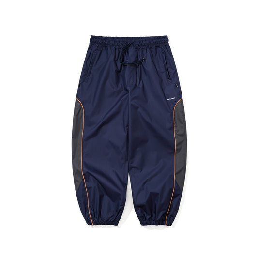 BSR2526FWPT072 LIGHT WEIGHT REFLECTIVE LINE SUPER WIDE JOGGER PANTS NAVY