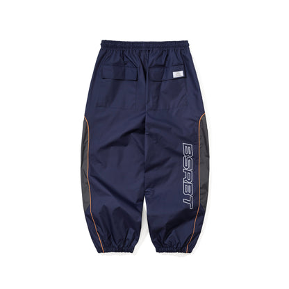 BSR2526FWPT072 LIGHT WEIGHT REFLECTIVE LINE SUPER WIDE JOGGER PANTS NAVY