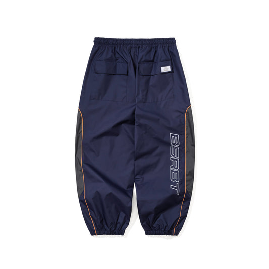 BSR2526FWPT072 LIGHT WEIGHT REFLECTIVE LINE SUPER WIDE JOGGER PANTS NAVY