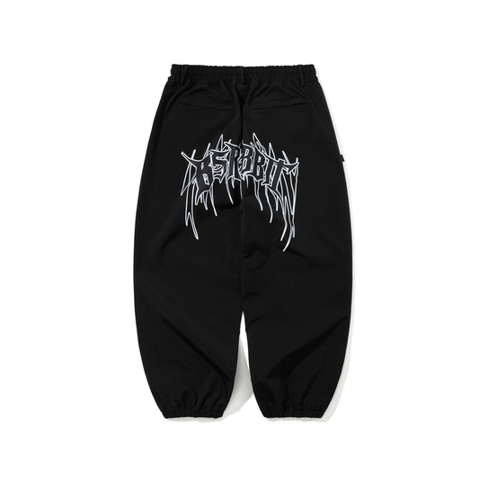 BSR2526FWPT080 DEATH LOGO 3L SUPER WIDE JOGGER PANTS BLACK