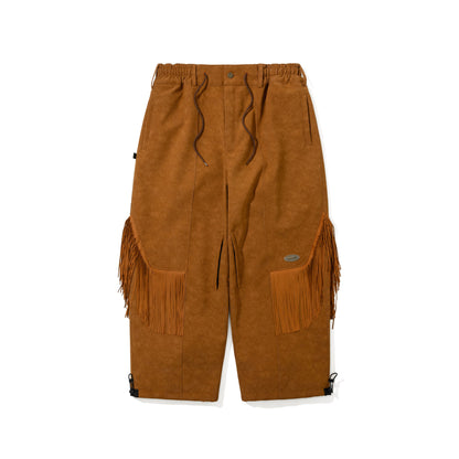BSR2526FWPT084 COWBOY TASSEL WIDE VENTILATION PANTS TAN