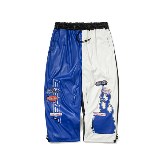 BSR2526FWPT086 BSRBT BLUE FLAME 98 WIDE VENTILATION PANTS BLACK WHITE