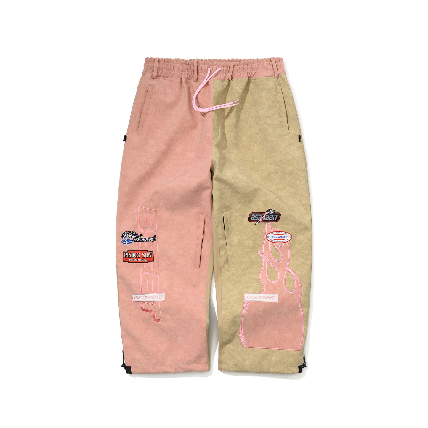 BSR2526FWPT088 BSRBT PINK FLAME 98 WIDE VENTILATION PANTS PINK BEIGE
