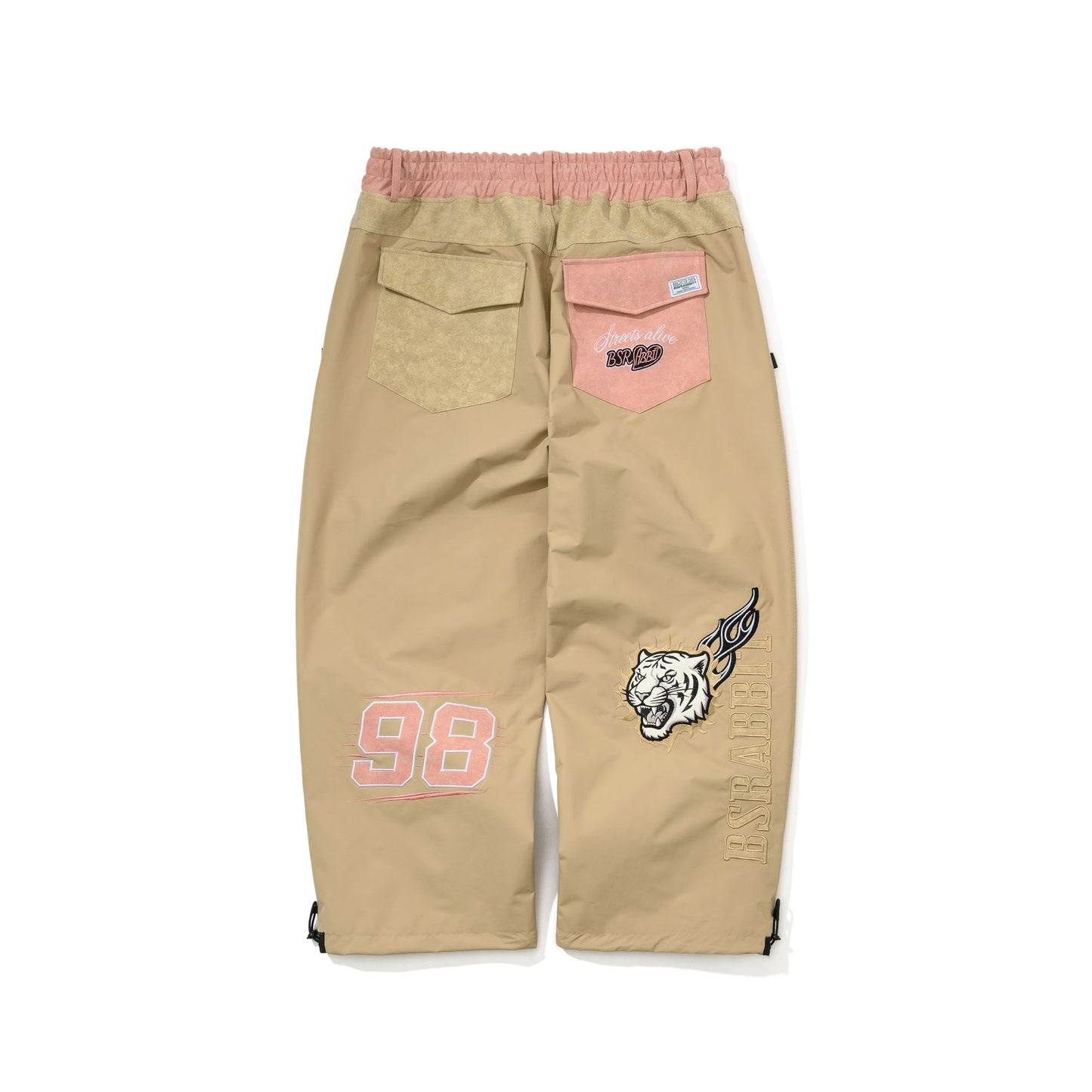 BSR2526FWPT088 BSRBT PINK FLAME 98 WIDE VENTILATION PANTS PINK BEIGE