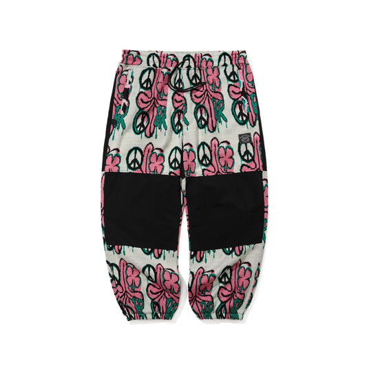 BSR2526FWPT089 PEACE BR JACQUARD WIDE JOGGER PANTS WHITE