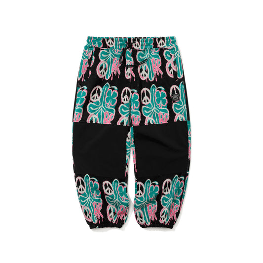 BSR2526FWPT090 PEACE BR JACQUARD WIDE JOGGER PANTS BLACK