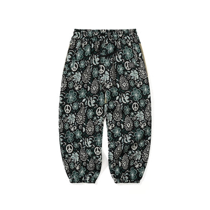 BSR2526FWPT092 PEACE BR JACQUARD WIDE JOGGER PANTS KHAKI